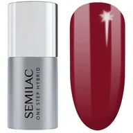 Lakiery hybrydowe - Semilac Semilac One Step Hybrid Lakier S580 Crimson 5ml LHSE05-S580 - miniaturka - grafika 1