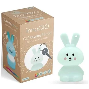 InnoGio Breloczek silikonowy świecący do kluczy Giokeyrings Rabbit - Breloczki dla dzieci - miniaturka - grafika 1