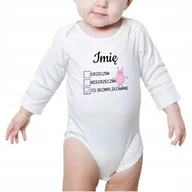 Body dla niemowląt - Body Dziecięce Białe DLA MAŁEJ DZIEWCZYNKI Imię 62 - miniaturka - grafika 1
