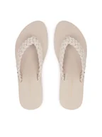 Klapki i japonki damskie - Tommy Hilfiger Japonki Th Wedge Cornrow Beach Sandal FW0FW09037 Écru - miniaturka - grafika 1
