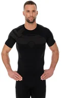 Bielizna sportowa męska - Brubeck, T-shirt termoaktywny męski z krótkim rękawem, Dry, czarny, rozmiar XXL - miniaturka - grafika 1