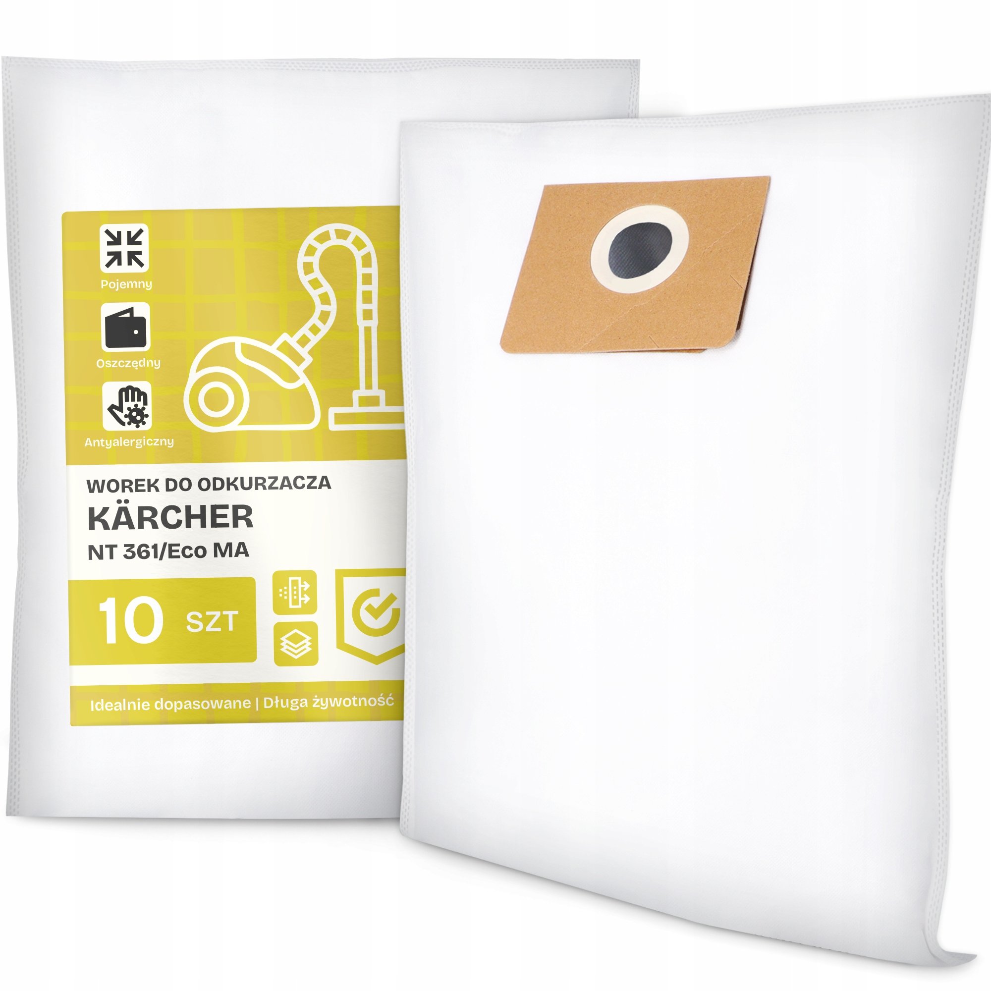 10x Worek do Odkurzacza Kärcher Nt 361/Eco Ma Flizelinowy Torba Worki G9