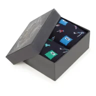 Skarpetki męskie - Męskie skarpetki we wzór cyrkli – zestaw 2 par - miniaturka - grafika 1