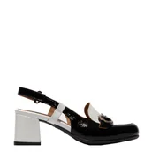 Sandały damskie - Sandały damskie Fly London PEMY 456 skórzane czarny-biały P145456000 - miniaturka - grafika 1