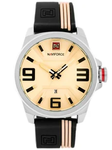 Zegarek Naviforce ZEGAREK MĘSKI NAVIFORCE - NF9098 (zn045a) - beige/black NF9098 - Zegarki męskie - miniaturka - grafika 2