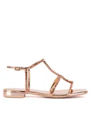 Sandały damskie - Badura Sandały JOSEPHE-SL2286-2 Różowy - miniaturka - grafika 1