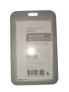 Etui Holder na kartę Smycz 70x110 RFID 54x85 Gray - Identyfikatory - miniaturka - grafika 1