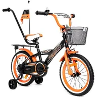 Rowery - Rower dziecięcy GERMINA BMX 16 cali dla chłopca Czarno-pomarańczowy - miniaturka - grafika 1