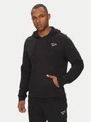 Bluzy męskie - Reebok Bluza Identhlty Small Logo 100221784 Czarny Regular Fit - miniaturka - grafika 1