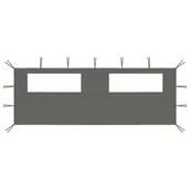 Pawilony ogrodowe - VidaXL Ścianka z oknami do altany, 6x2 m, antracytowa! 3070415 VidaXL - miniaturka - grafika 1