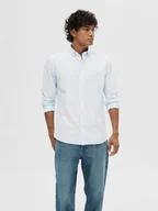 Koszule męskie - camicie uomo selected 16092564 slimrick-poplin light blue - miniaturka - grafika 1