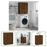 Szafki do salonu - The Living Store Szafka ścienna brązowy dąb 69,5x34x90 cm materiał drewnopochodny - miniaturka - grafika 1