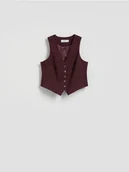 Marynarki i żakiety damskie - Reserved - Garniturowa kamizelka z wiskozą - wielobarwny - miniaturka - grafika 1