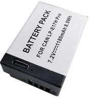 Akumulatory do aparatów dedykowane - CANON baterija LP-E17H Pro be mikroschemos, 1180mAh, USB Type-C - miniaturka - grafika 1