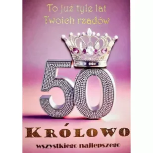 Karnet Urodziny 50 3K - Kartki okolicznościowe i zaproszenia - miniaturka - grafika 1