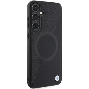 BMW BMHMS24S23RTPK S24 S921 czarny/black hardcase Signature Leather Half Textured & Circle MagSafe - Etui i futerały do telefonów - miniaturka - grafika 4
