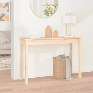Lumarko Stolik konsolowy, 110x40x75 cm, lite drewno sosnowe - Konsole i sekretarzyki - miniaturka - grafika 1