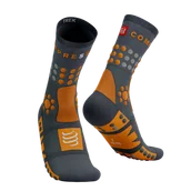 Skarpetki sportowe męskie - COMPRESSPORT skarpetki trekkingowe TREKKING SOCKS magent/autumn glory - miniaturka - grafika 1