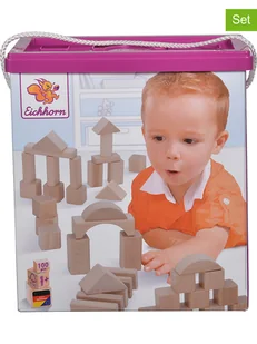 Eichhorn Zestaw drewnianych klocków - 12 m+ - Klocki - miniaturka - grafika 1