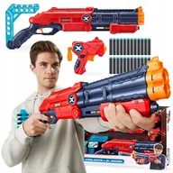 Zabawki militarne - ZURU X-SHOT ZESTAW 2X WYRZUTNIA VIGILANTE + 2X MICRO PISTOLET 24 NABOJE 8+ - miniaturka - grafika 1