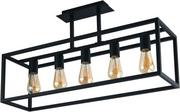 Lampy sufitowe - Nowodvorski LAMPA sufitowa CRATE 9047 prostokątna OPRAWA klatka industrialna czarna 9047 - miniaturka - grafika 1