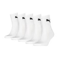 Skarpetki męskie - PUMA Puma Unisex Short Crew Socks (5 sztuk) Skarpety Uniseks, Biały , 39-42 - miniaturka - grafika 1