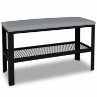 Ławki do przedpokoju - Nowoczesne siedzisko z półką na buty czarny + szary F5-C72 - miniaturka - grafika 1