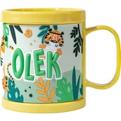 Kubki dla dzieci - Plastikowy kubek z imienim OLEK - miniaturka - grafika 1