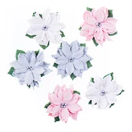 Scrapbooking - Poinsecje papierowe 5 cm, 6 szt. frosty pastels - miniaturka - grafika 1