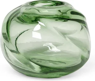 Wazon Water Swirl okrągły jasnozielony z recyklingu - Wazony i flakony - miniaturka - grafika 1