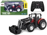 Zabawki zdalnie sterowane - Traktor Czerwony Zdalnie Sterowany 2,4 G Ruchoma Łyżka 1:24 - miniaturka - grafika 1