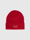 Czapki męskie - 4F Czapka beanie uniseks - czerwona Uniwersalny - miniaturka - grafika 1