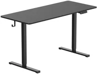 Biurka - Czarne elektryczne biurko ergonomiczne do pracy na stojąco Naprix - miniaturka - grafika 1
