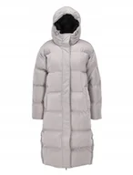 Płaszcze damskie - Długi ocieplany płaszcz damski SUPERDRY szary, rozmiar 44 - miniaturka - grafika 1