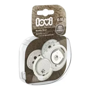 Lovi Smoczek silikonowy dynamiczny 6-18 Buddy Bear 22/865 - Smoczki uspokajające - miniaturka - grafika 1