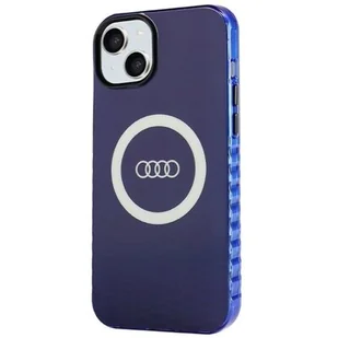 Audi IML Big Logo MagSafe Case iPhone 15 Plus / 14 Plus 6.7" niebieski/navy blue hardcase AU-IMLMIP15M-Q5/D2-BE - Etui i futerały do telefonów - miniaturka - grafika 1