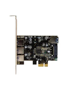 4 PORT PCIE USB 3.0 CARD StarTech.com 4 Port PCI Express USB 3.0 Karte - 4-fach PCIe USB 3.0 Schnittstellenkarte - 3 Externe und 1 Interner Anschluss - Tunery TV do PC - miniaturka - grafika 1