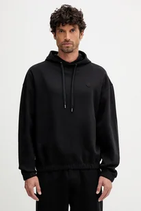 BOSS bluza bawełniana męska kolor czarny z kapturem gładka 50544099 - Bluzy męskie - miniaturka - grafika 1