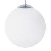 Lampy sufitowe - Beliani Lampa wisząca szklana biała BARROW S - miniaturka - grafika 1