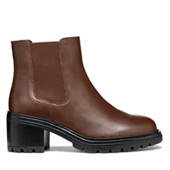 Botki damskie - Sztyblety Geox D Damiana D16QCE 043NH C6006 Brązowy - miniaturka - grafika 1