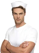 Czapki damskie - Smiffy's 89 - czapka marynarska / czapka - styl amerykański - biała - miniaturka - grafika 1