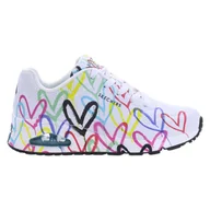 Buty trekkingowe damskie - Buty na co dzień damskie SKECHERS SPREAD THE LOVE zdobienie w serca - miniaturka - grafika 1