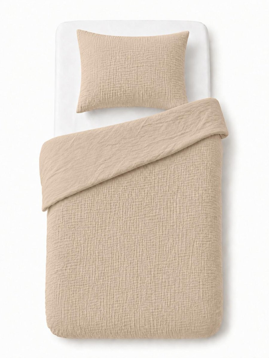 Pościel muślinowa dziecięca 100x135 beżowa - Muslin Kids
