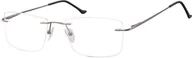 Okulary korekcyjne, oprawki, szkła - Sunoptic Bezramkowe patentki Okulary oprawki korekcyjne 984B jasno-grafitowe - miniaturka - grafika 1
