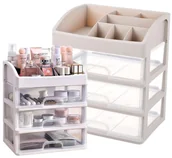 Kosmetyczki, organizery i kuferki - Szkatułka Organizer Na Kosmetyki Szuflady Xxl D618 - miniaturka - grafika 1