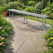 Ławki ogrodowe - Ławka cateringowa szara 183 x 28 cm - miniaturka - grafika 1