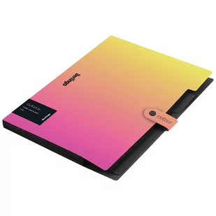 Teczka A4 PP 5 przegródek rózowo-pomarańczowa - Berlingo - Teczki i skoroszyty - miniaturka - grafika 1