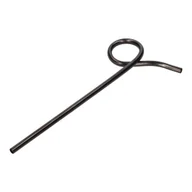 Syropy i koncentraty owocowe - Słomka z pętelką wielorazowa stal nierdzewna czarna - miniaturka - grafika 1