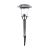 Lampy ogrodowe - Inspire Lampa solarna wbijana Vesbio srebrna IP44 LED - miniaturka - grafika 1