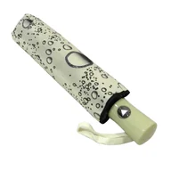 Parasole - Otwierana automatycznie parasolka damska Tiros w srebrne krople, kremowa - miniaturka - grafika 1